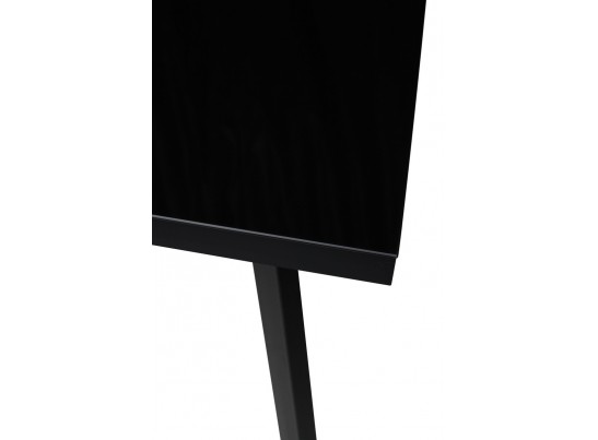 Стол ФИН 120 Черный, стекло/Черный каркас в Каменске-Уральском