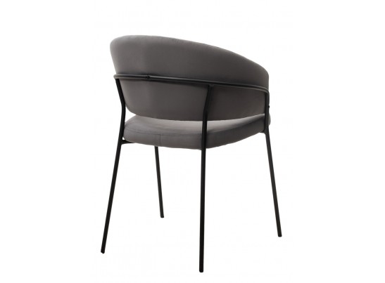 Стул JUST, цвет Velutto 32 Антрацитовый, велюр / черный каркас в Каменске-Уральском