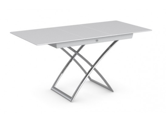 Стол MAGIC-J CS/5041-G, P77 chrome/ P64 white/ glass GXW extrawhite в Каменске-Уральском