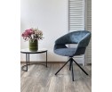 Стул EMBER 360 град. поворот. 7525-56 Синий, велюр/ ENJOY-315 Синий, ткань/ Черный, ®DISAUR в Каменске-Уральском