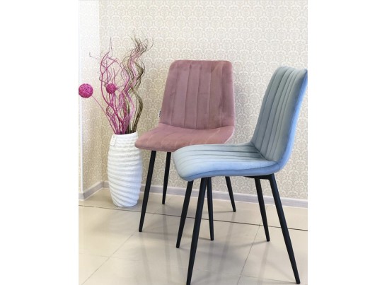 Стул DUBLIN G108-15 пепел розы/ черный каркас, велюр в Каменске-Уральском