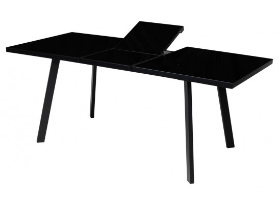 Стол ФИН 120 Черный, стекло/Черный каркас в Каменске-Уральском