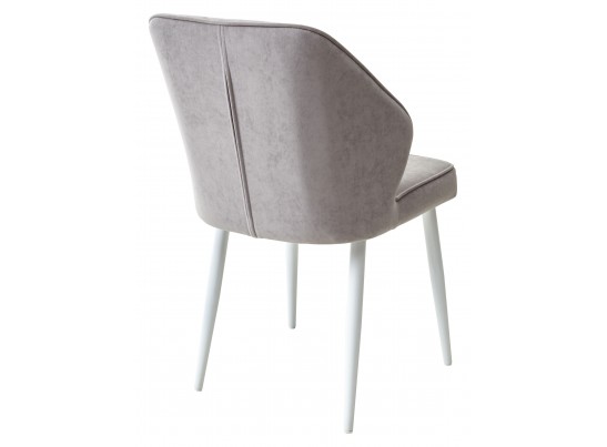 Стул VENA, цвет B22 Серый, велюр/ Белый каркас в Каменске-Уральском