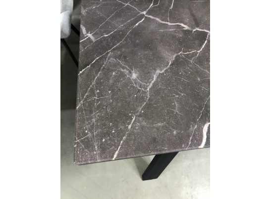 Стол Морис 140 ДАРК, стекло / черный каркас в Каменске-Уральском