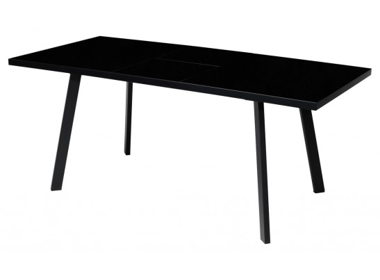 Стол ФИН 120 Черный, стекло/Черный каркас в Каменске-Уральском