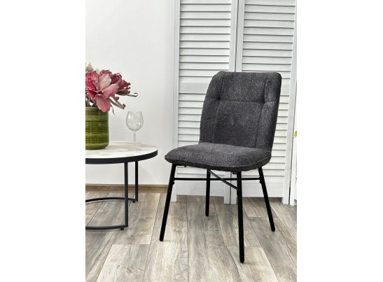 Стул COMO UF998-16 темно-серый, букле / черный каркас / Товарный знак DISAUR в Каменске-Уральском