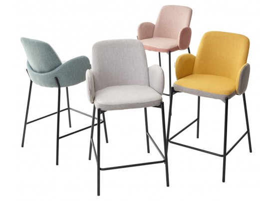 Полубарный стул NYX (H=65cm) VF113 светлая мята / VF115 серо-зеленый в Каменске-Уральском