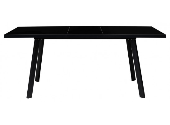 Стол ФИН 120 Черный, стекло/Черный каркас в Каменске-Уральском