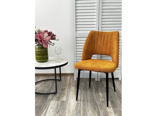 Стул LONDON UF998-06 бронза, букле / черный каркас / Товарный знак DISAUR в Каменске-Уральском