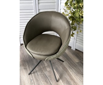 Стул ANABEL 360 град. поворот Зеленый F07-003-01 / MONTECRISTO 8421 / серый каркас, ®DISAUR