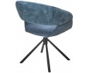 Стул EMBER 360 град. поворот. 7525-56 Синий, велюр/ ENJOY-315 Синий, ткань/ Черный, ®DISAUR в Каменске-Уральском