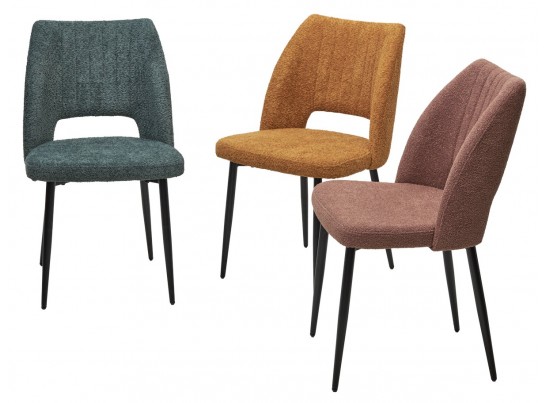 Стул LONDON UF998-06 бронза, букле / черный каркас / Товарный знак DISAUR в Каменске-Уральском