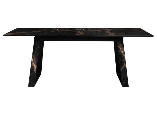 Стол Франк 180 МЕЙДЖИК стекло / ЧЕРНЫЙ в Каменске-Уральском