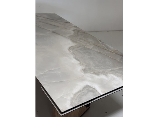 Стол МОЦАРТ 200 REX 769925, Бежевый мрамор, керамика / Дуб монтана в Каменске-Уральском