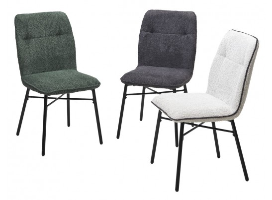 Стул COMO UF998-16 темно-серый, букле / черный каркас / Товарный знак DISAUR в Каменске-Уральском