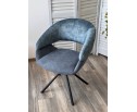 Стул EMBER 360 град. поворот. 7525-56 Синий, велюр/ ENJOY-315 Синий, ткань/ Черный, ®DISAUR в Каменске-Уральском