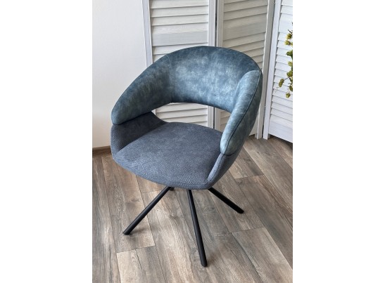 Стул EMBER 360 град. поворот. 7525-56 Синий, велюр/ ENJOY-315 Синий, ткань/ Черный, ®DISAUR в Каменске-Уральском