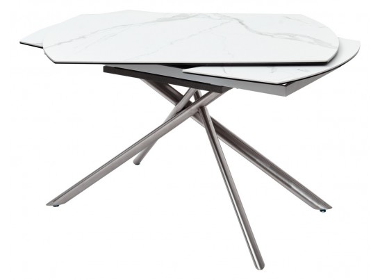 Стол BUSHES 120 WHITE/Stainless steel в Каменске-Уральском