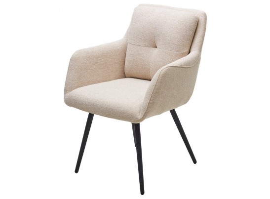 Стул VALLEYS Бежевый Lake-110, ткань / черный каркас / Товарный знак DISAUR