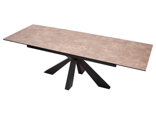 Стол ALEZIO 160 HYDRA MOKA TL-52 матовая испанская керамика/ черный каркас в Каменске-Уральском