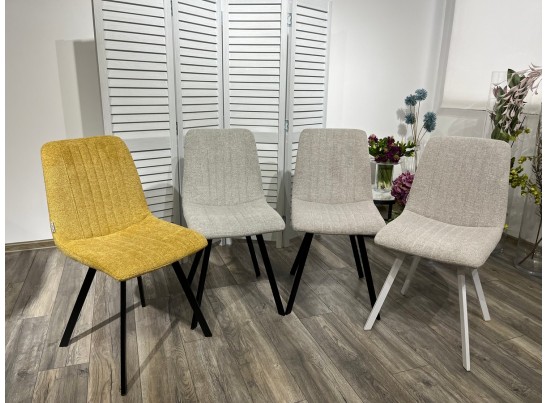 Стул ELVIS WZ2042-02 светло-бежевый фактурный велюр / черный каркас в Каменске-Уральском