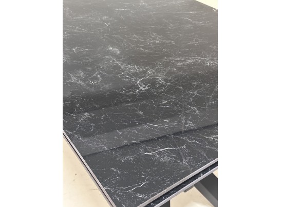 Стол ХЭНК 180 РИАЛЬТО, Темно-серый лаппатированный, керамика / Черный каркас в Каменске-Уральском