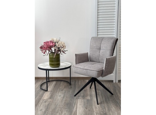 Стул PONCE 360 град. поворот. Brego-07 Серый, ткань/ XD841-16 Серый, букле/ Черный, ®DISAUR в Каменске-Уральском