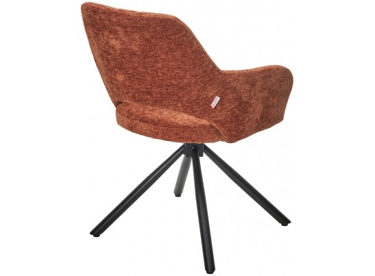 Стул NURI 180 град. поворот. 3018-09 терракотовый, шенилл/ черный каркас, ®DISAUR в Каменске-Уральском