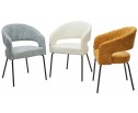 Стул SNUG 3018-01 белый, шенилл / черный каркас, ®DISAUR в Каменске-Уральском