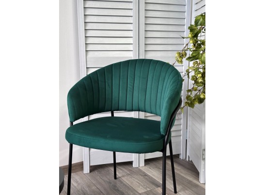 Стул JUST, цвет Velutto 33 Изумрудный, велюр / черный каркас в Каменске-Уральском