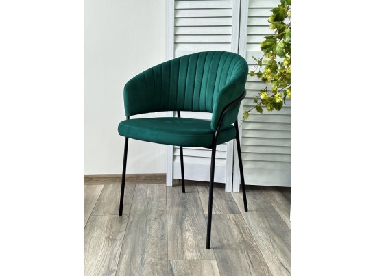 Стул JUST, цвет Velutto 33 Изумрудный, велюр / черный каркас в Каменске-Уральском