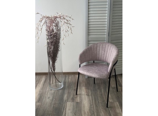 Стул ГЕММА, цвет RAIN 10 lavanda, велюр / черный каркас в Каменске-Уральском