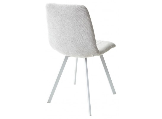 Стул ELVIS WZ2042-19 галечный серый фактурный велюр/ белый каркас в Каменске-Уральском