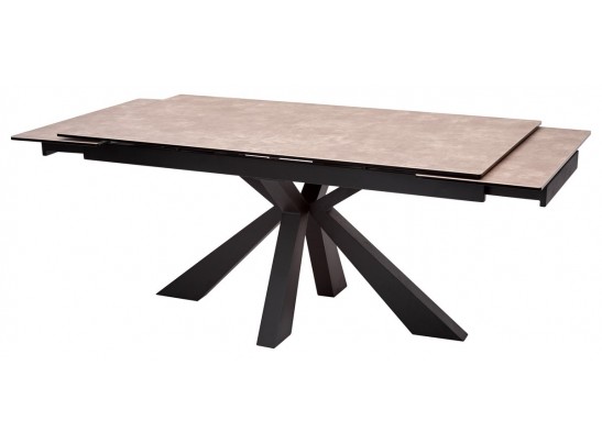 Стол ALEZIO 160 HYDRA MOKA TL-52 матовая испанская керамика/ черный каркас в Каменске-Уральском