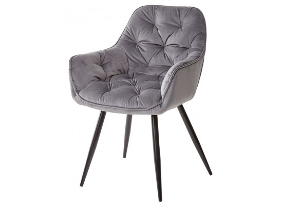 Стул MALTA BLUVEL-14 GREY, велюр M-City в Каменске-Уральском