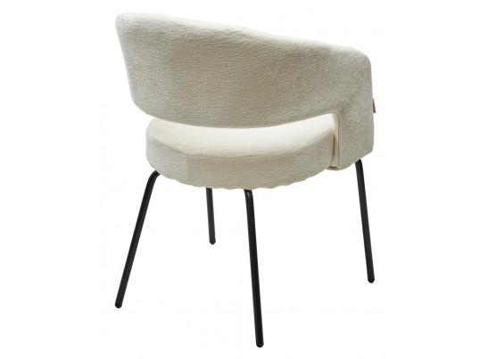 Стул SNUG 3018-01 белый, шенилл / черный каркас, ®DISAUR в Каменске-Уральском