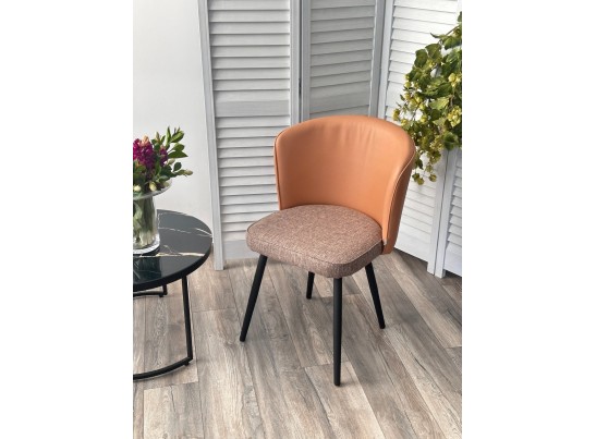 Стул МОНЕ MELANGE 290 рогожка / ENZO 210 экокожа / Черный каркас M-City в Каменске-Уральском