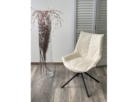 Стул ОСЛО Atmocfera 010 Бежевый / Orakul 160 Белый / Черный каркас M-City в Каменске-Уральском