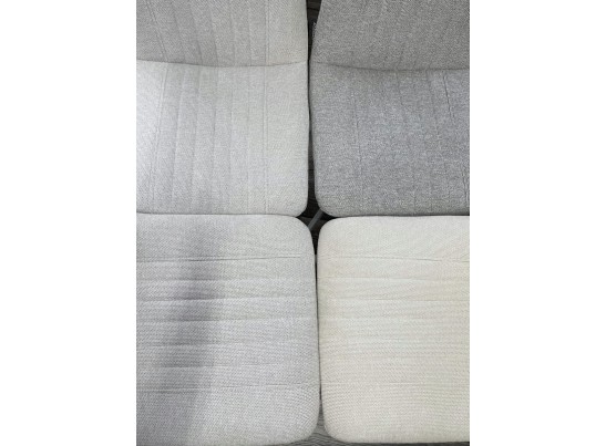 Стул ELVIS WZ2042-19 галечный серый фактурный велюр/ белый каркас в Каменске-Уральском