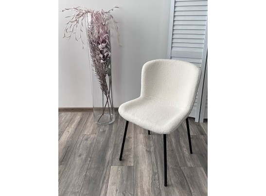 Стул RIYA UF992-01 Белый, teddy / черный каркас в Каменске-Уральском