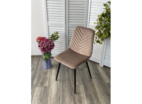 Стул DUKE BLUVEL-40 BEIGE, велюр / черный каркас в Каменске-Уральском