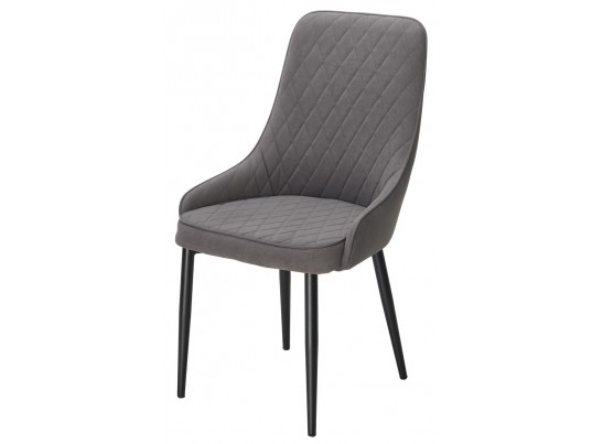 Стул ТУРИН 360 град., цвет B28 Темно-серый, велюр / черный каркас в Каменске-Уральском