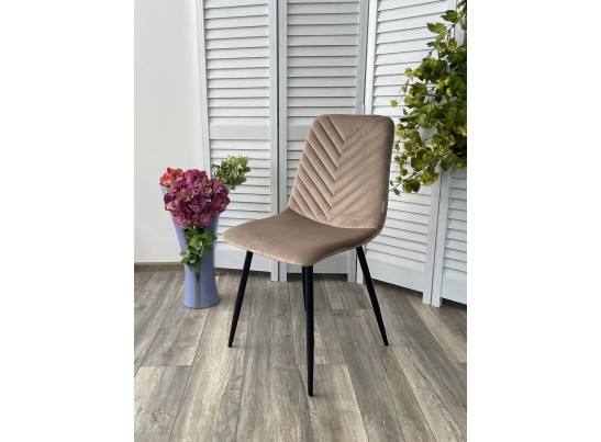 Стул DUKE BLUVEL-40 BEIGE, велюр / черный каркас в Каменске-Уральском