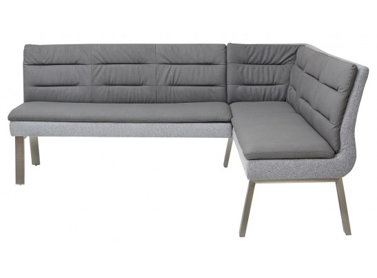 Скамья угловая MALIAN GREY 211х171,5 см, экокожа + ткань в Каменске-Уральском