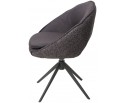 Стул ANABEL 360 град. поворот Черный Maison 99# / OTE COBBLE 457 / серый каркас, ®DISAUR