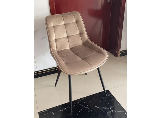 Стул MIAMI G062-03 светлый беж, велюр / белый каркас в Каменске-Уральском