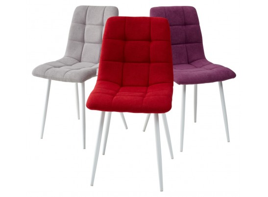 Стул CHILLI UF860-15B сияющая орхидея, ткань/ белый каркас в Каменске-Уральском