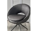 Стул ANABEL 360 град. поворот Черный Maison 99# / OTE COBBLE 457 / серый каркас, ®DISAUR