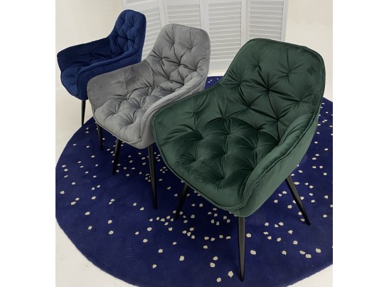 Стул MALTA BLUVEL-14 GREY, велюр M-City в Каменске-Уральском