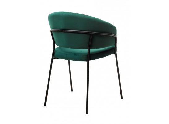 Стул JUST, цвет Velutto 33 Изумрудный, велюр / черный каркас в Каменске-Уральском